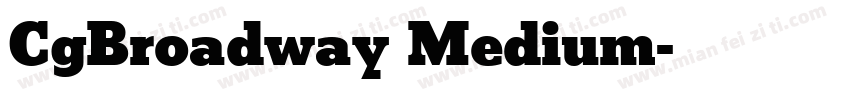 CgBroadway Medium字体转换